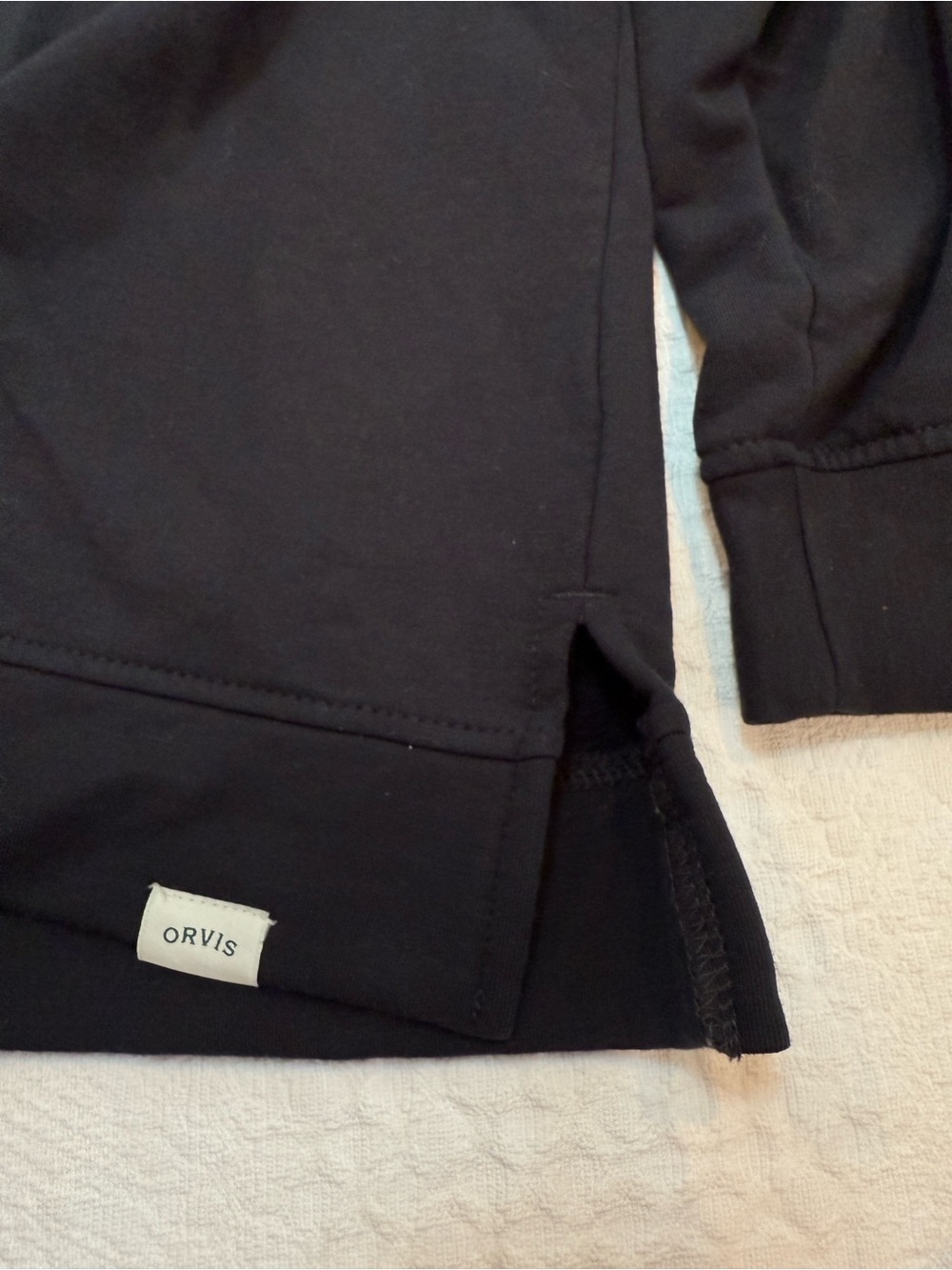 Orvis Pullover Womens L Black V Neck Long Sleeve Stretch Lightweight Sweatshirt - Picture 3 of 7